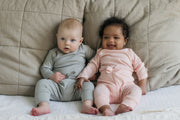 Orgnic Pima Cotton onsie and pant set in Cloud Grey